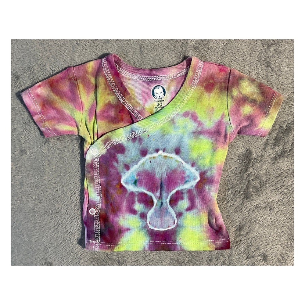 Gerber Infant Tie-Dye Wrap T-Shirt 0-3M Cotton Multicolor